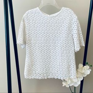 Kate Spade - White Eyelet Blouse